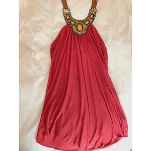 T-Bags Leather Halter Top